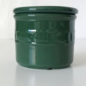 ‼️SOLD‼️ Longaberger pottery pint size crock with lid